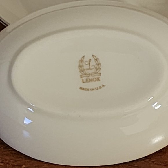 Lenox Olympia Platinum Oval Individual Ashtray 4" set of 2 vanity trinket dish - Picture 8 of 10